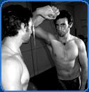 model alex tweedie in mirror