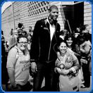 very tall man