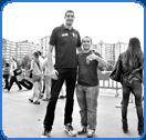 very tall man