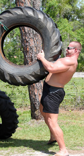 gigantic gary lifts tire