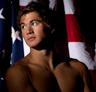 swimmer nathan adrian us flag